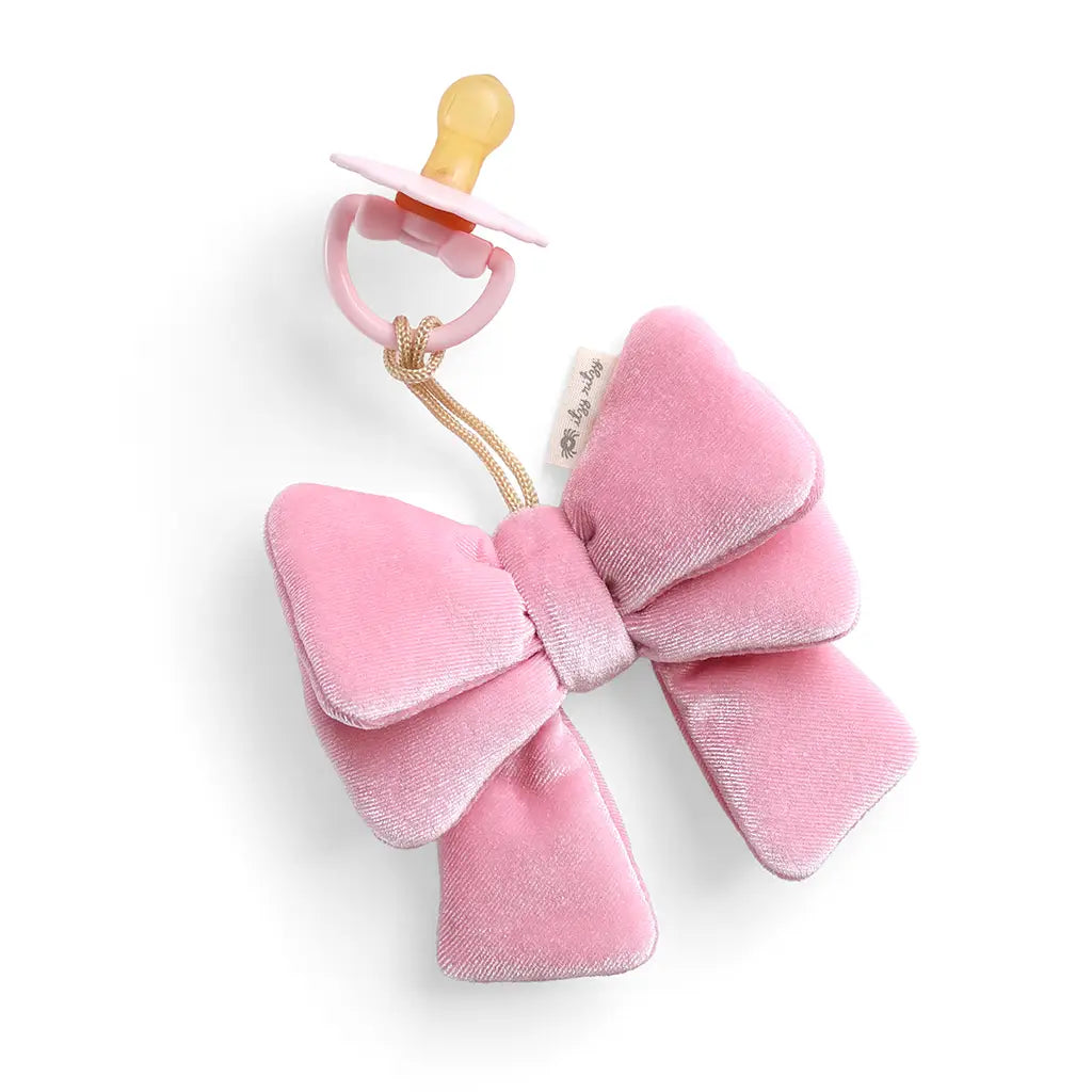 Itzy Ritzy Bitzy Pal Natural Rubber Pacifier and Lovey – Bow