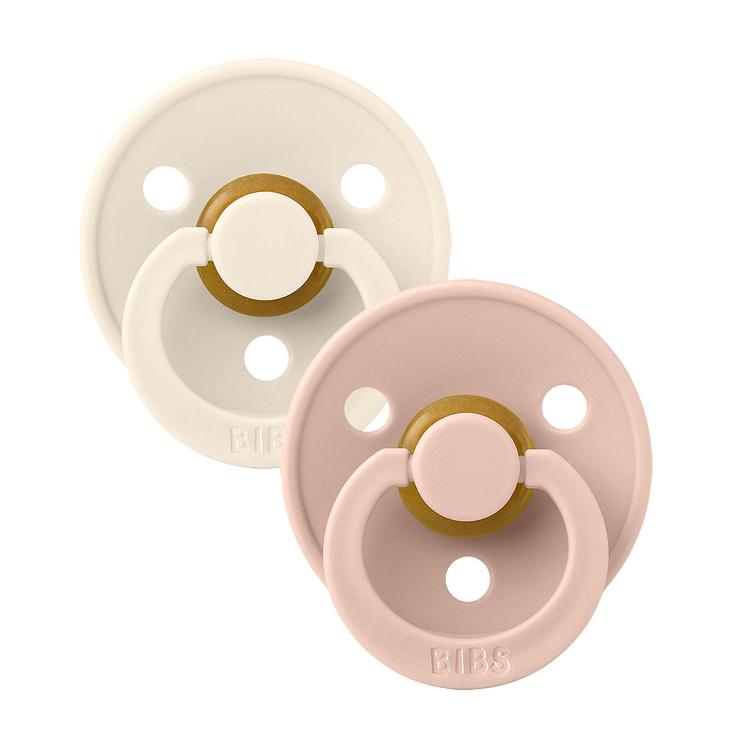 BIBS Colour 2-Pack Pacifier Set – Ivory / Blush