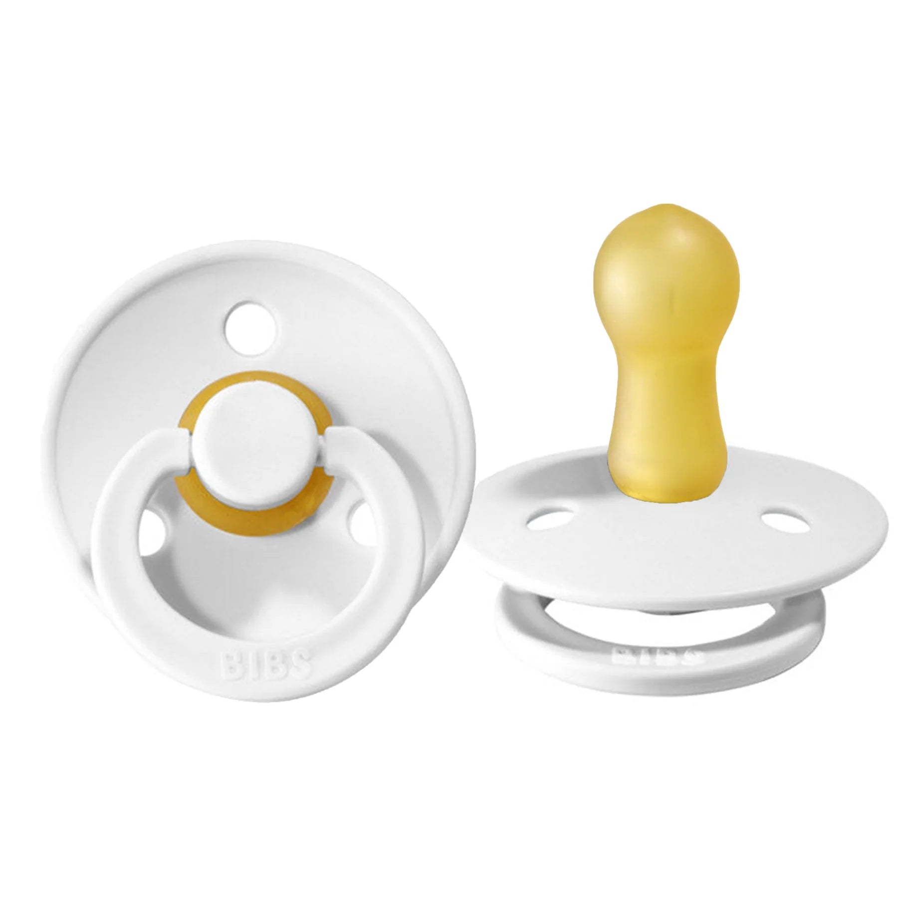 BIBS Colour 2-Pack Pacifier Set – White