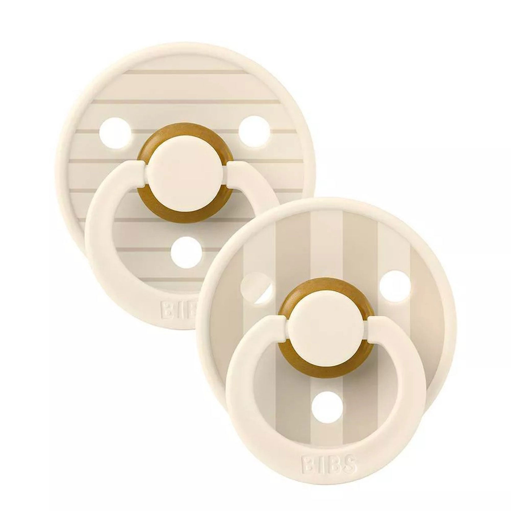 BIBS Studio Colour 2-Pack Pacifier Set – Pin – Ivory Vanilla Mix