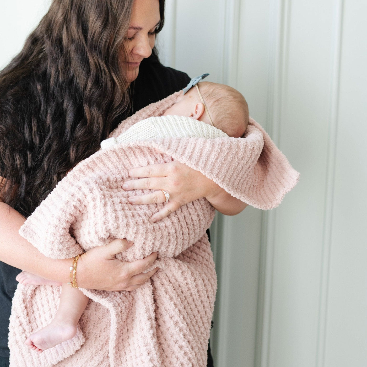 Saranoni Receiving Waffle Knit Blanket